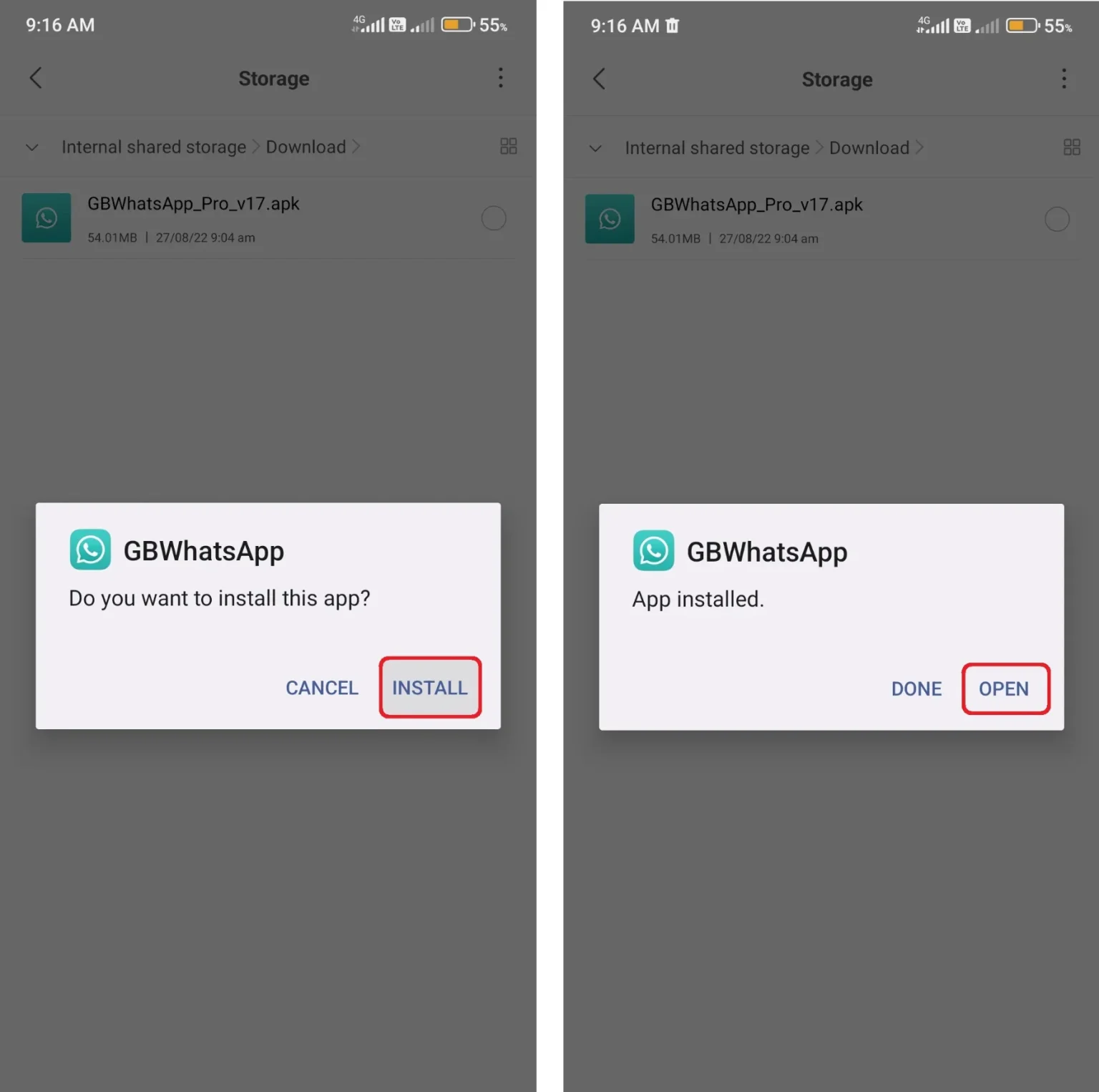 Install GB WhatsApp APK guide